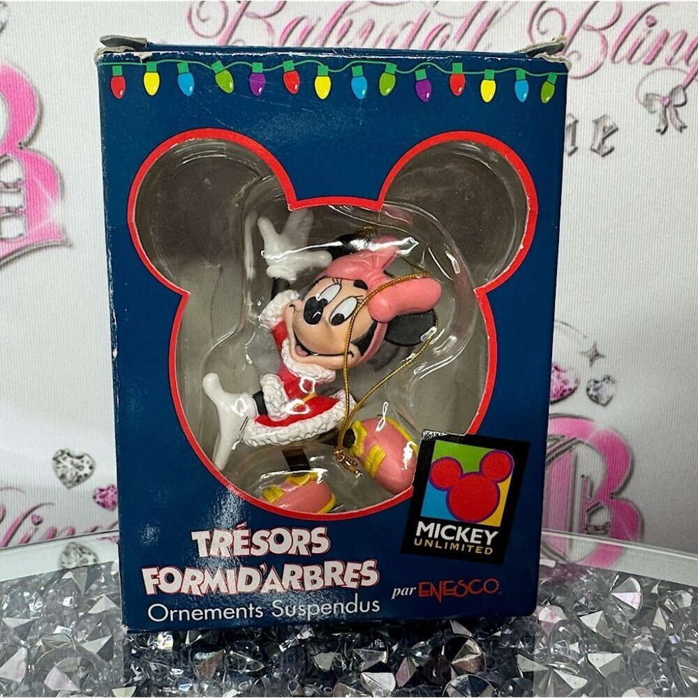 Disney Minnie MOUSE Ice Skating CHRISTMAS ORNAMENT Disney ENESCO